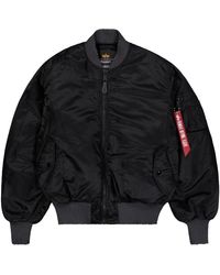 Alpha Industries - Jassen ,Zwart ,Polyester Ma-1 Distressed Bomberjack - Lyst