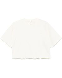 Autry - Weißes crew neck logo patch t-shirt - Lyst