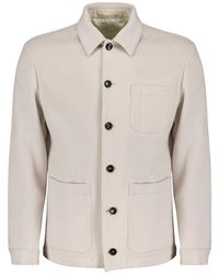 AUTORE - Borg Overshirt Jacke - Lyst