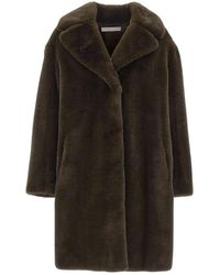 Stand Studio - Jassen ,Bruin ,Polyester Camille Cocoon Jas - Lyst