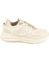 DSquared² - Ecru cream panelled low-top sneakers - Lyst
