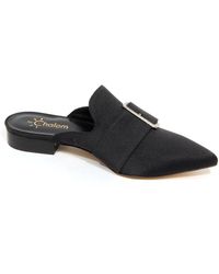 MyChalom - Schoenen ,Zwart ,Satijn Satijnen Schoenen Met Sabot Stijl - Lyst