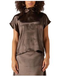Notre-v - Overhemden ,Bruin ,Polyester Nv-Geirys Blouse - Lyst