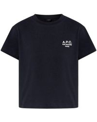 A.P.C. - T-Shirt Mit Gesticktem Logo - Lyst