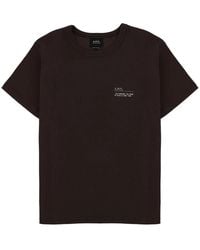 A.P.C. - Tops ,Bruin ,Katoen Niclas T-Shirt - Lyst