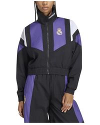 adidas - Fitness ,Veelkleurig ,Real Madrid Eqt Cropped Track Top - Lyst