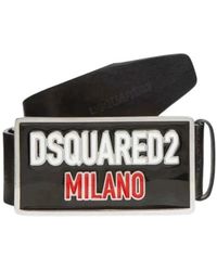 DSquared² - Ledergürtel Mit Logo-Schnalle - Lyst