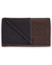Gents - Doubleprint Wollen Sjaal Met Geometrisch Patroon - Lyst