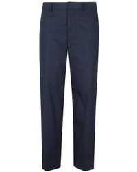 Department 5 - Broeken ,Blauw ,Katoen Blauwe Katoenen Wijde Pijp Broek - Lyst