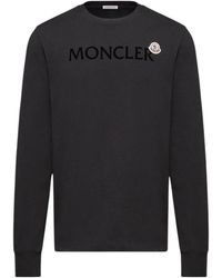 Moncler - Logo Katoenen Sweatshirt - Lyst