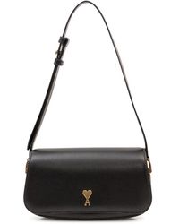 Ami Paris - Tassen ,Zwart ,Leer Paris Paris Schoudertas - Lyst