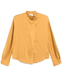 forte_forte - Overhemden ,Geel ,Amber High Neck Shirt - Lyst