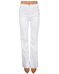 Liu Jo - Jeans ,Wit ,Katoen Pantalone Tessuto - Lyst