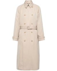 Prada - Trenchcoat Met Dubbele Rij Knopen - Lyst