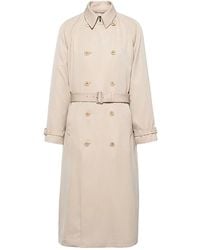 Prada - Nude & Neutrals Wool Trench For Ss24 - Lyst