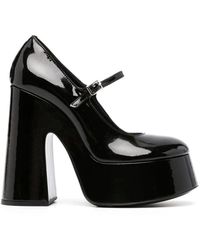 Vic Matié - E Sandalen aus Lackleder mit hohem Blockabsatz - Lyst