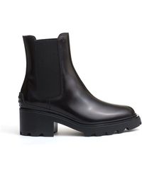 Tod's - Bottines Chelsea En Cuir Verni - Lyst