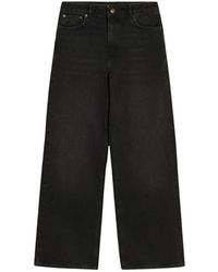Holzweiler - Jeans ,Zwart ,Katoen Wijde Pijp Jeans Met Relaxte Pasvorm - Lyst