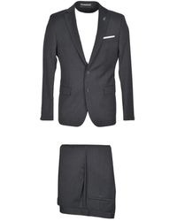 Paoloni - Kostuums ,Grijs ,Wol Single Breasted Suit - Lyst