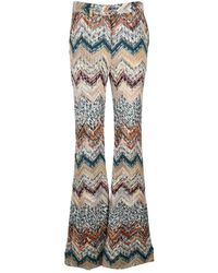 Missoni - Gebreide Flare Broek Met Zakken - Lyst