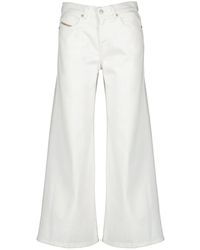 DIESEL - Jeans ,Wit ,Katoen D-Akemi 1978 L28 Wide Jeans - Lyst