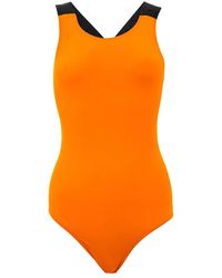 Dolce & Gabbana - Klassischer Olympischer Badeanzug Mit Schwarzem Detail - Lyst