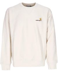Carhartt - American Script Sweat Herensweater Met Ronde Hals - Lyst