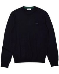 Lacoste - Blauer merinowoll-jersey-pullover - Lyst
