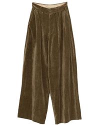 Uma Wang - Broeken ,Bruin ,Katoen Wijde Broek - Lyst