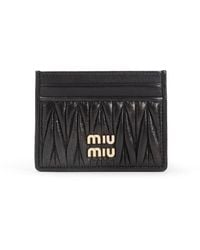 Miu Miu - Bruin Lamsleren Creditcardhouder - Lyst
