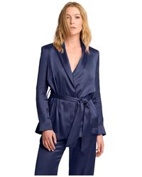 Kocca - Jassen ,Blauw ,Leer Kristal Blazer - Lyst