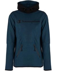 Champion - Hoodies & Sweatvesten ,Zwart ,Stijlvolle Hoodie Met Voorprint - Lyst