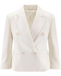 Max Mara - Double-Breasted Wollen Blazer - Lyst