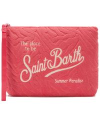 MC2 Saint Barth - Tassen ,Oranje ,Aline Sponge Clutch - Lyst