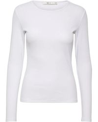 Gestuz - Tops ,Wit ,Katoen Witte Longsleeve Tee Top - Lyst