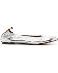 Lanvin - Stylish Metallic Ballerina Flats For - Lyst