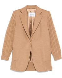 Max Mara - Jassen ,Bruin ,Wol Double-Breasted Jacket - Lyst