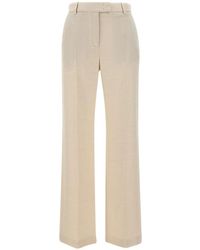 Eleventy - Broeken ,Wit ,Wol Rechte Broek - Lyst