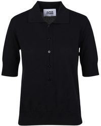 Alpha Studio - Tops ,Zwart ,Katoen Polo Met Korte Mouwen Van Katoen - Lyst