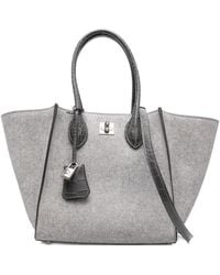 Ermanno Scervino - Graue Leder Shopper Tasche - Lyst