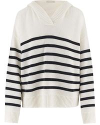 Allude - Cashmere Striped Sweater - Lyst