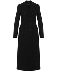 Dolce & Gabbana - Jassen ,Zwart ,Wol Nero Coat Voor Stijlvolle Winterlook - Lyst