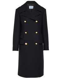 Prada - Double-Breasted Coats, Mujer, Talla - Lyst