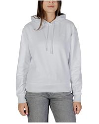Calvin Klein - Hoodies & Sweatvesten ,Wit ,Katoen Ls Archive Terry Hoodie - Lyst
