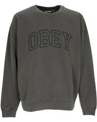 Obey - Schwerer crew fleece sweatshirt - Lyst