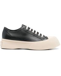 Marni - Schwarze sneakers mit logo-applikation - Lyst