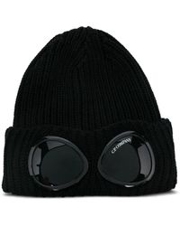 C.P. Company - Schwarze Wollmütze Hut Aw25 - Lyst