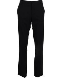Dolce & Gabbana - Schwarze wollstretch-kleidhose - Lyst