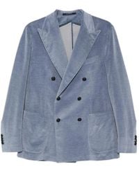 Tagliatore - Dubbele-Rijige Corduroy Blazer - Lyst