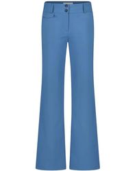 Jane Lushka - Pantalones clásicos de pierna ancha | azul medio - Lyst